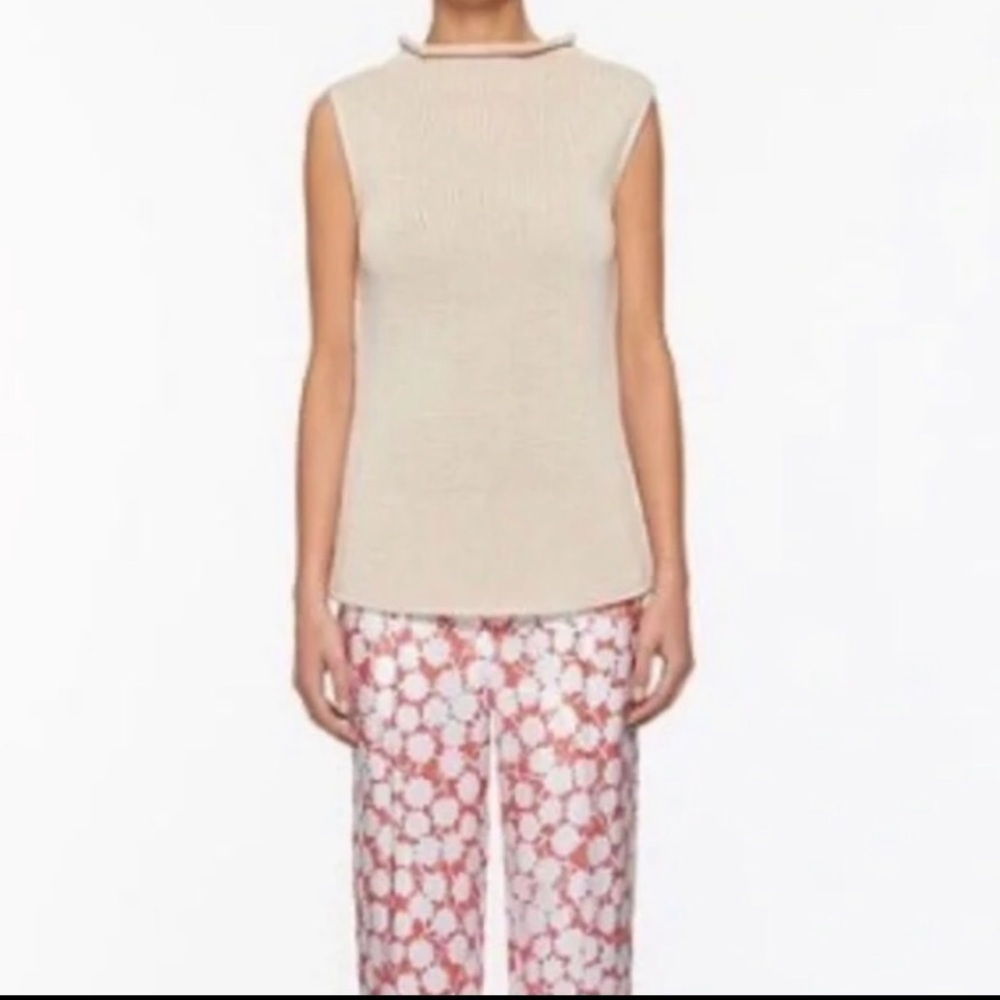 DIANE von FURSTENBERG DVF Knit Tunic Top with Side Zippers